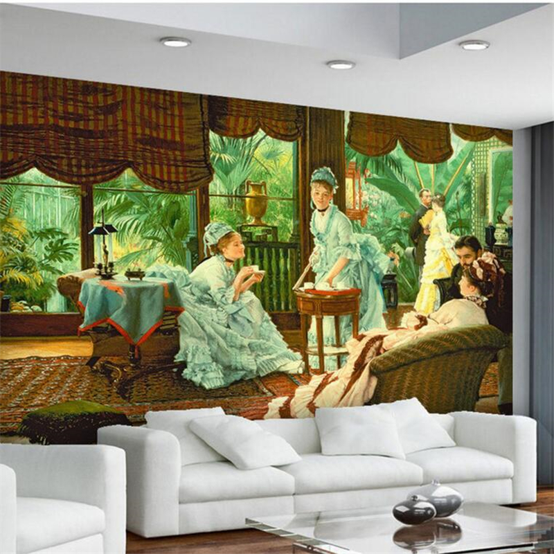 beibehang    ȭ  ٳ ۿ  3d ε ǳ  ư ι ȭ Ž ȭ/beibehang Custom photo mural wallpaper 3d blinds outside banana leaves indoor eu